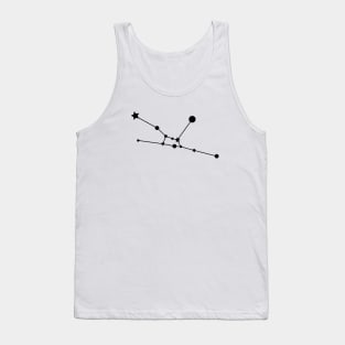 Taurus Zodiac Constellation in Black Tank Top